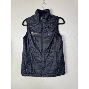 Patagonia Womens Black Nano Puff Vest Size Medium Quilted Full Zip Primaloft
